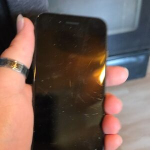 Apple Smartphone with Black Display